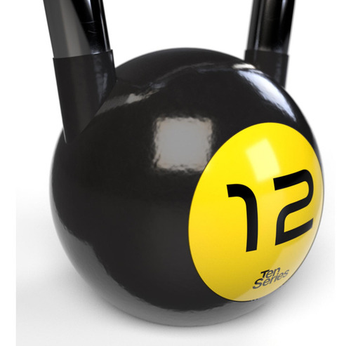 Kettlebell Hierro 10 Kg Ten Series Color Negro