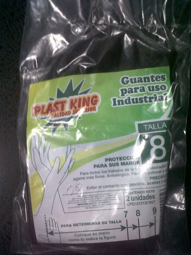 2 Guante Limpieza Industria T8 Plast King Ia. 4691 3.88 Xavi