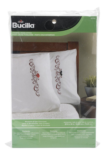 Bucilla Par De Fundas De Almohada Bordadas Estampadas (20 X.