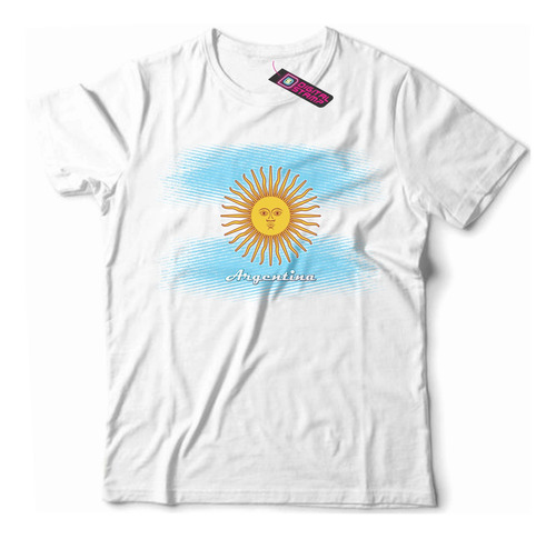 Remera Bandera Argentina Sol  Ca6 Dtg Premium