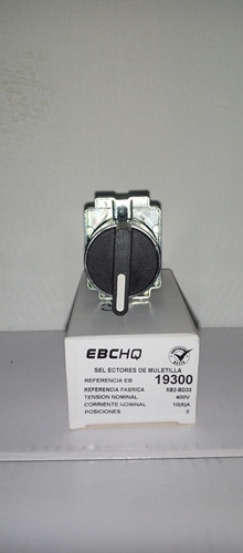 Selector 3/p 22mm C/retención Marca Ebchq 