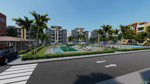 Imagen 5 de 15 de Apartamentos 3hab Listos 2025 C/areas Social, Piscina, Parque Infantil, Cancha Deportiva Y Jardines En Veron - Punta Cana