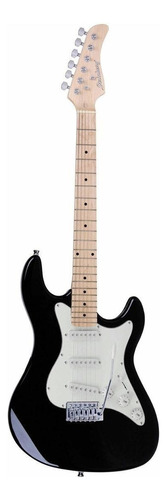 Guitarra elétrica Strinberg STS Series STS100 stratocaster de  tília black brilhante com diapasão de bordo