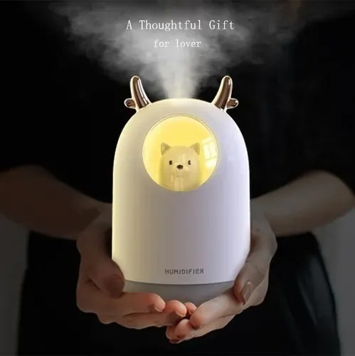 Humidificador De Oso Kawai Usb, Luces Led, 300ml