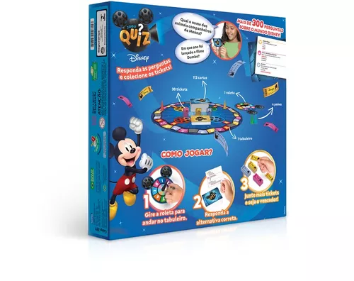 Jogo G.Office Quiz Disney Tabuleiro Toyster