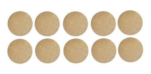 Set X10 Individual Plato De Sitio Base Mdf Funda Arpillera