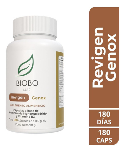 Biobo Labs Revigen Genox 180caps 180dias Nmn