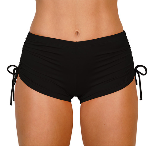Shorts Praia Sunkini Feminino Regulagem Lateral Cintura Alta