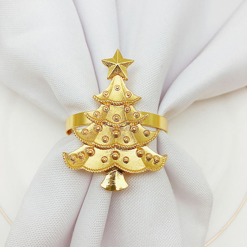 6 Anillas De Servilletas Con Hebilla Para Árbol De Navidad,