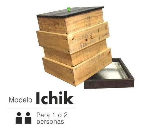 Compostera Tarpuy Ichik 70 L Madera Int/jardín Redcompostaje