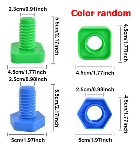 Juego De Tuercas Estimulación Temprana 4 Piezas