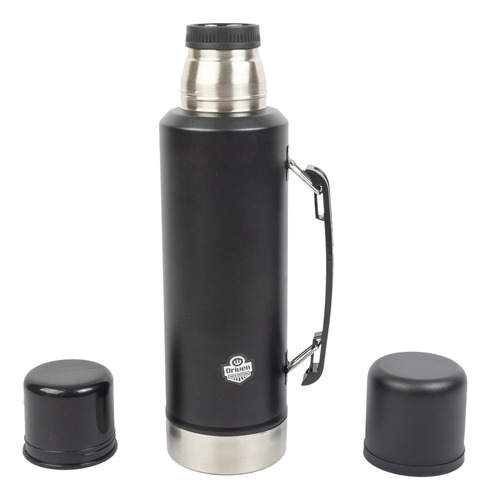 Imagen 3 de 3 de Termo De Acero Inoxidable 1.3l Con Manija Compacto Negro Dri