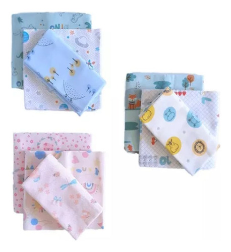 Kit Cueiro Karinho Estampado 3 Pçs 80x60 Papi Bebe Mantinha