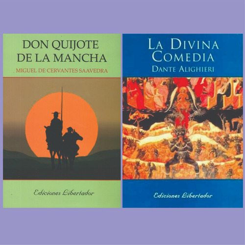 El Quijote De La Mancha / La Divina Comedia Lote X 2 Libros