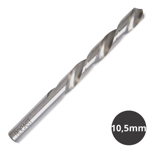 Broca Para Metal Aço Rápido 10,50mm 5,0020 - Rocast 