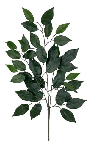 Rama De Hoja De Ficus Verde 50cm