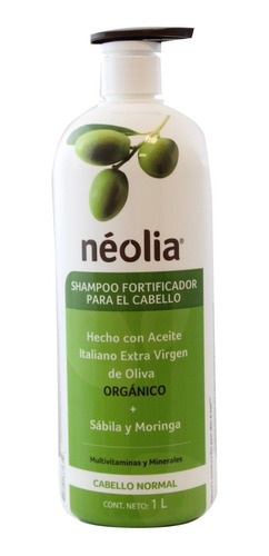 Shampoo Con Aceite Italiano Extra Virgen De Oliva Néolia 1l