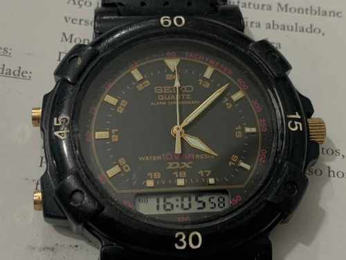Seiko Dx Alarm Chronograph V041-8131 Quartz Ana/digi Japan