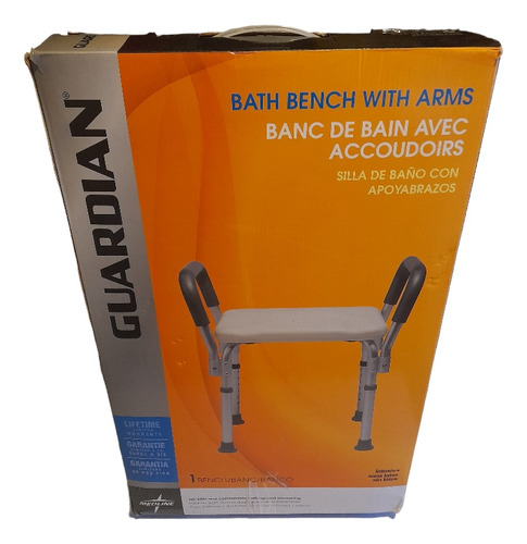 Silla De Baño Con Apoyabrazos Guardian Medline Original