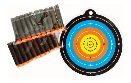 Imagen 3 de 10 de Juguete Arma Pistola 20 Dardos Tipo Nerf Babymovil