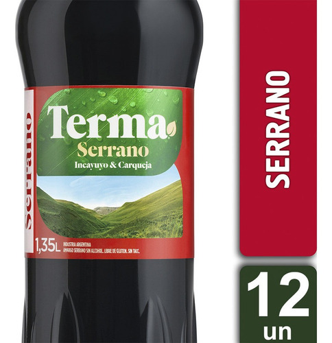 Terma Amargo Serrano Aperitivo Botella Pet 1.35 Lt X 12 Un