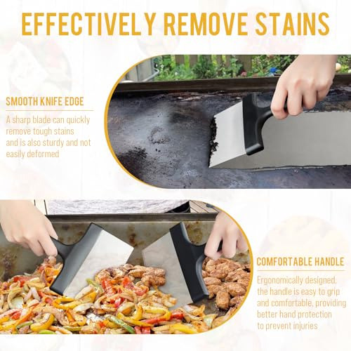 Rascador De Parrilla Resistente De Acero Inoxidable Con Mang