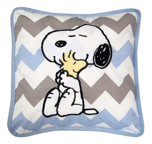 Peanuts My Little Snoopy Almohada Decorativa, Azul