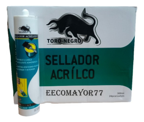 Silicona Sellador Acrílico Pintable Blanco Caja 24 Unid