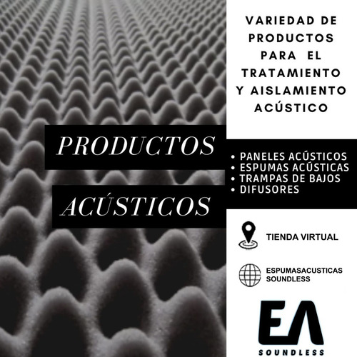 Panel Espumas Acústicas X12und 50x50x5cm Grabación Acústica