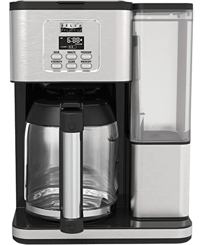 Cafetera Programable Bella De Acero Inoxidable, 18 Tazas