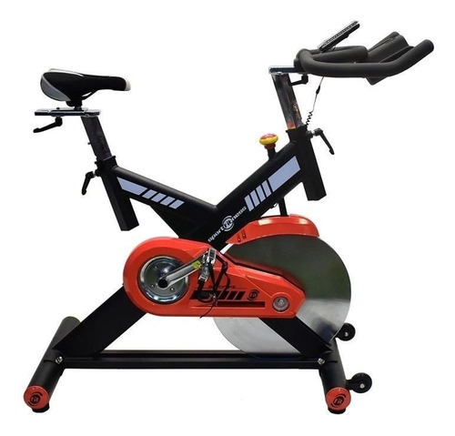 Bicicleta Spinning Siena Estática De Banda Volante 20kgs Gym Color Rojo