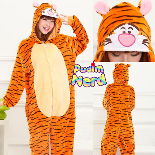 Tigrão Tigre Pijama Macacão Kigurumi - Pronta Entrega