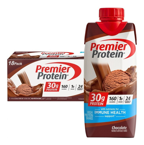 Premier Protein Shakes Para Diabético Chocolate 18 Pack 