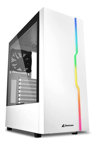 Gabinete Gamer Sharkoon Slider Rgb Blanco Con Fan 120mm