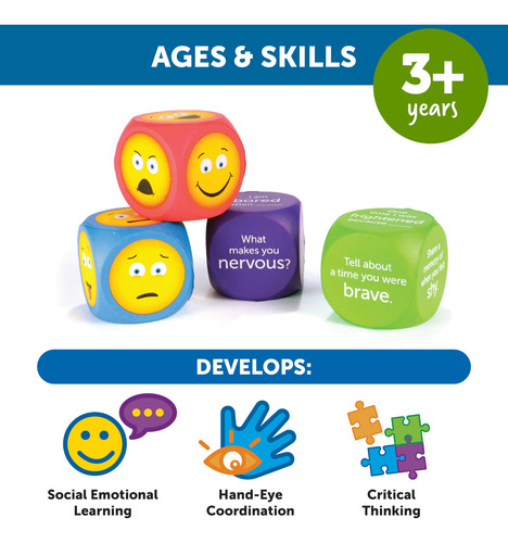 Juego De 4 Recursos De Aprendizaje Con Cubos De Emojis De Es