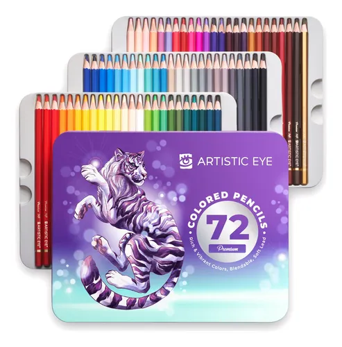 Lápices De Colores Artistic Eye 72 Piezas Minas Suaves