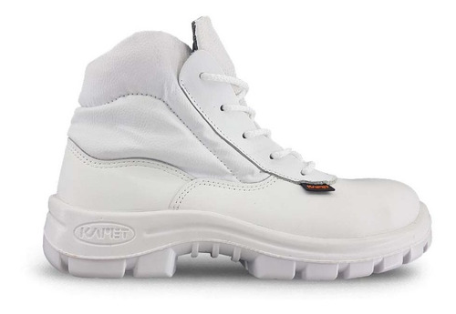 Imagen 1 de 2 de Botin Gio Punta Acero, Color Blanco Kamet 24002