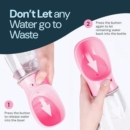 Botella De Agua Portátil Para Perro Con Dosificador, Anti-fu