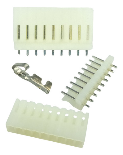 Conector Polarizado De 9 Pines Recto Grande Pack De 6 Und