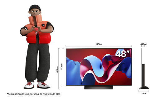 Pantalla LG Oled Evo 4k Smart Tv 2024 Thinq Ai Oled48c4psa