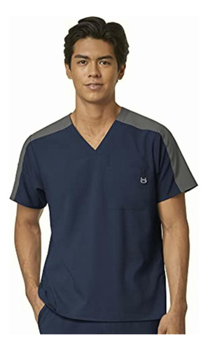 Wonderwink Playera De Bloque De Color Para Hombre, Azul