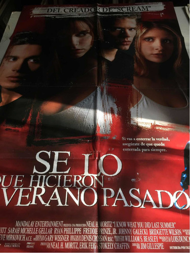 Poster Se Lo Que Hicieron El Verano Pasado -1997 Original