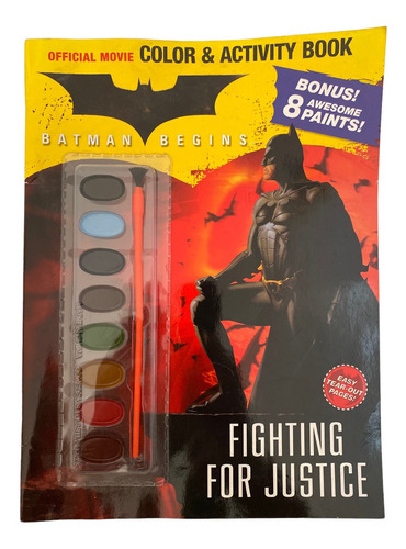 Libro Colorear Acuarela Batman Begins Fighting For Justice