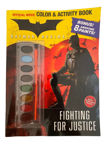 Libro Colorear Acuarela Batman Begins Fighting For Justice