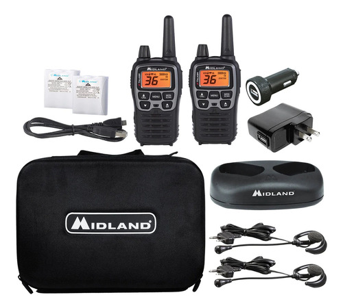 Pack De 2 Handy Con Manos Libres Y Estuche Midland T77vp5