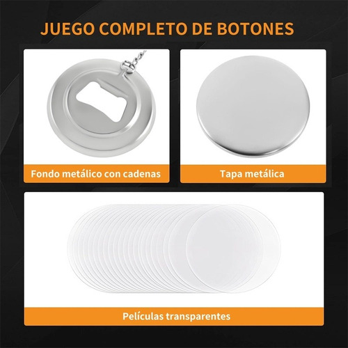 50 Pcs Llavero 58mm Chapita Destapador Metal Filimina Botón