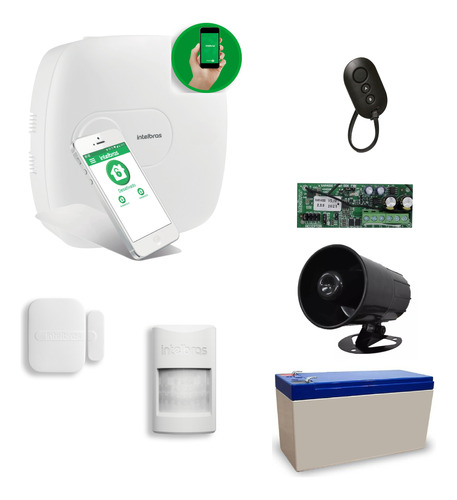 Kit Alarma Intelbras Amt1016 Lan/app Inalambrica Monitoreo