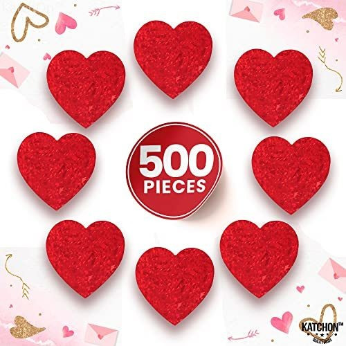 500 Unidades, Calcomanias De Corazon Rojo Con Efecto De Purp