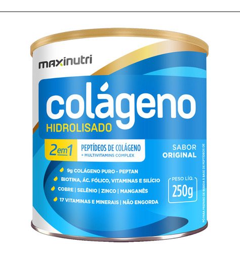 Colágeno Hidrolisado 2 Em 1 - 250g - Maxinutri Sabor Café