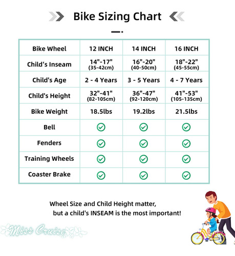 Joystar De 14 Pulgadas Para Niños Con Ruedas De Entrenamient